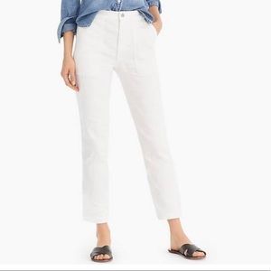 NWT J. Crew, 26 Tall white straight leg crop jeans